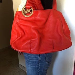 Micheal Kors burnt orange/red shoulder bag
